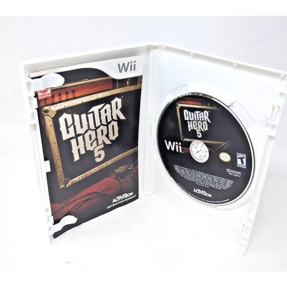 Guitar Hero 5 (Nintendo Wii, 2009) Complete, Tested CIB clean fast shipping - Picture 2 of 3